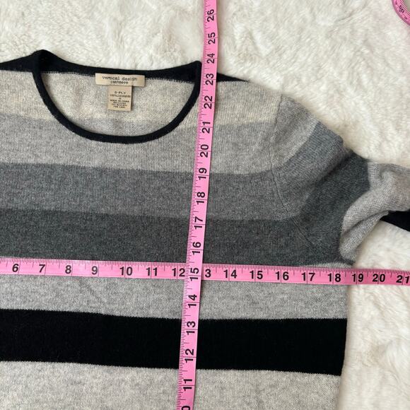 Vertical Design Cashmere Striped Sweater - Picture 5 of 5